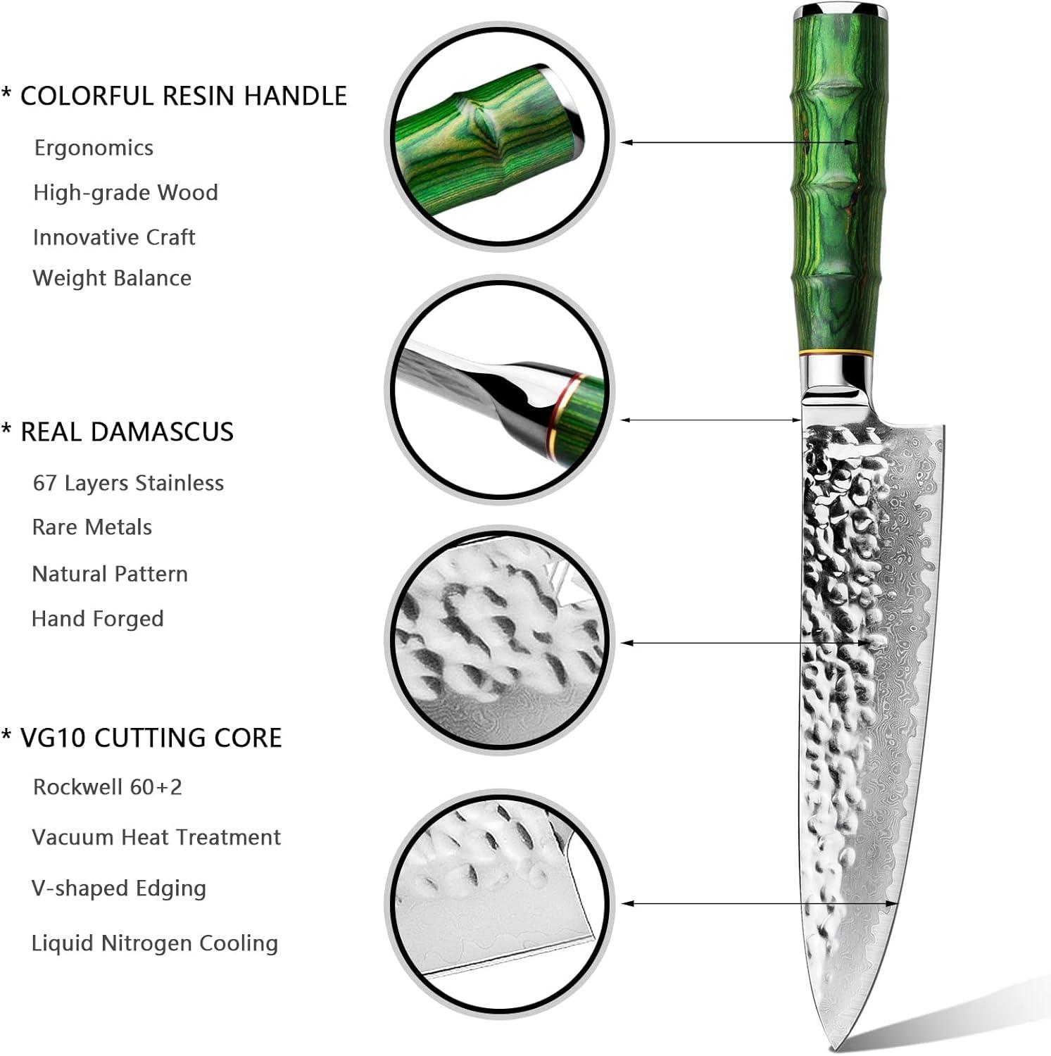 Kitory 8'' Damascus Chef Knife - KITORY Cutlery