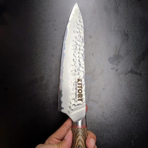 Kitory 8'' Chef Knife, Japanese Hand-Forged High Carbon Steel