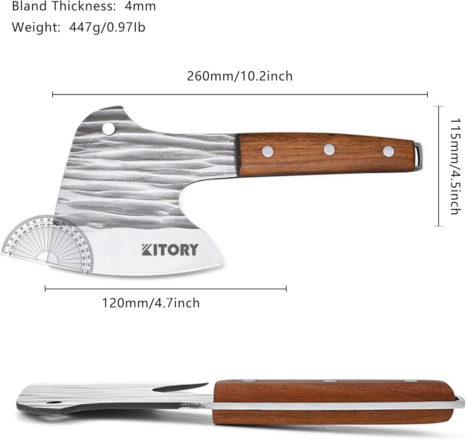 Kitory 4.7'' Small Axe Bone Chopper, Forged 4mm Thickness Blade - KITORY Cutlery