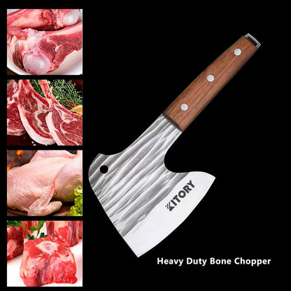 Kitory 4.7'' Small Axe Bone Chopper, Forged 4mm Thickness Blade - KITORY Cutlery