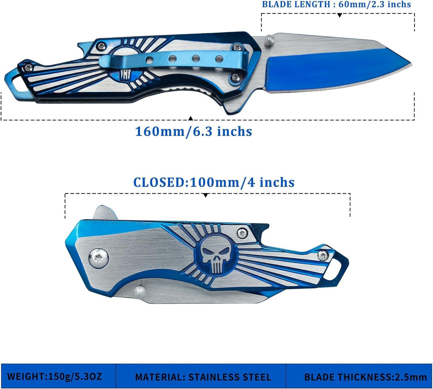 Kitory 2.3'' Multi-Purpose Outdoor Folding Pocket Knife