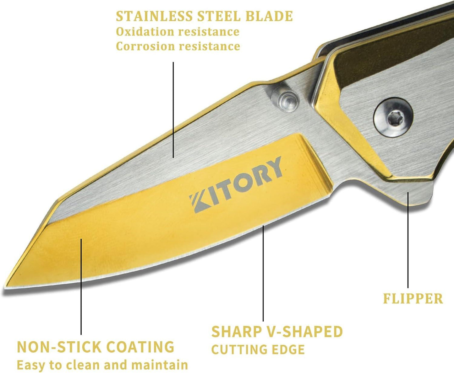 Kitory 2.3'' Multi-Purpose Outdoor Folding Pocket Knife