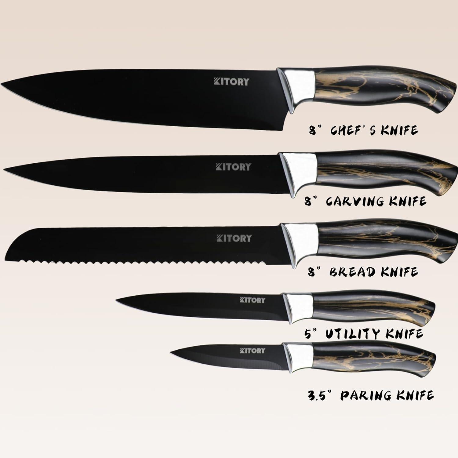 Kitory 6 Piece Kitchen Knife Set with Block - KITORY Cutlery